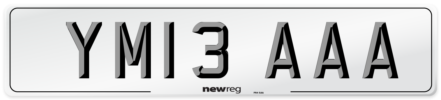 YM13 AAA Number Plate from New Reg